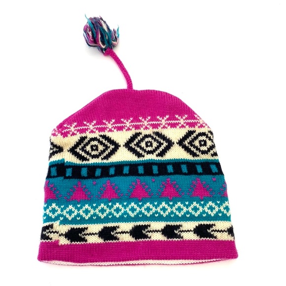 Smiley Women's Nordic Wool Fair Isle Winter Beanie - Picture 1 of 2